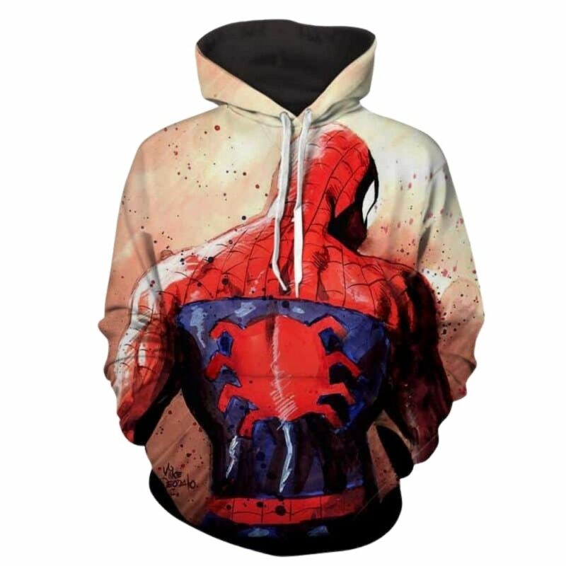Spiderman classic symbol backside 3d hoodie 1