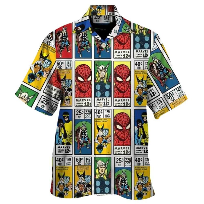 Spiderman friends comics hawaiian shirt 1