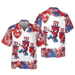 Spiderman Independence Day Hawaiian Shirt