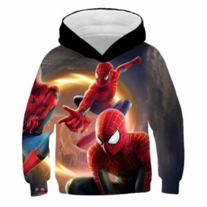 Spiderman Jump All Over Print Hoodie