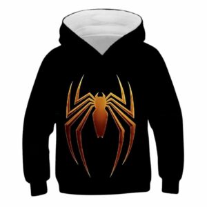 Spiderman Logo Black All Over Print Hoodie