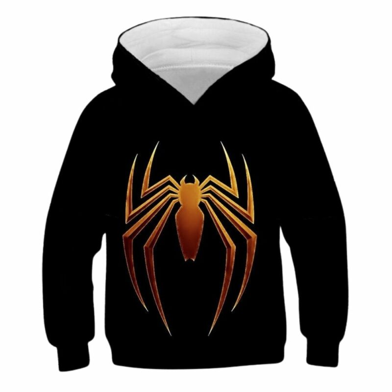 Spiderman logo black 3d hoodie 1