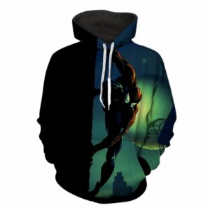 Spiderman Nightime Moon All Over Print Hoodie