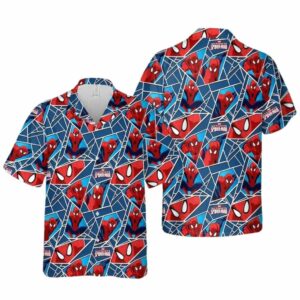 Spiderman Pattern Funny Hawaiian Shirt