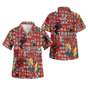 Spiderman Pattern Hawaiian Shirt