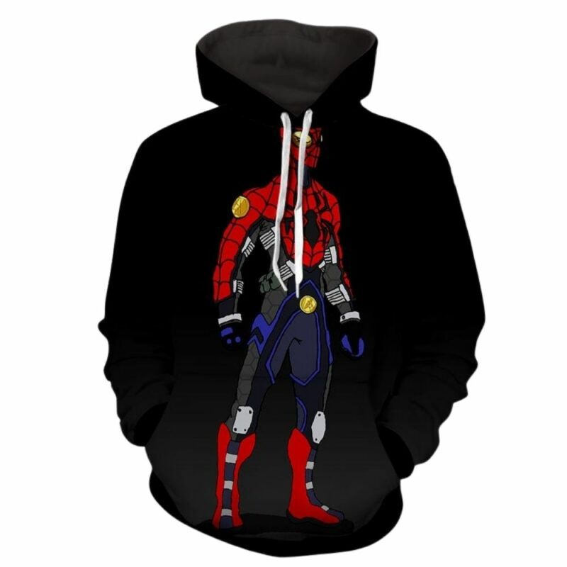 Spiderman robot comic art 3d hoodie 1