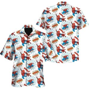 Spiderman Super Hero Characters Hawaiian Shirt