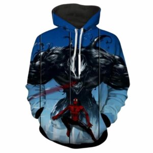 Spiderman Venom Marvel Comic All Over Print Hoodie
