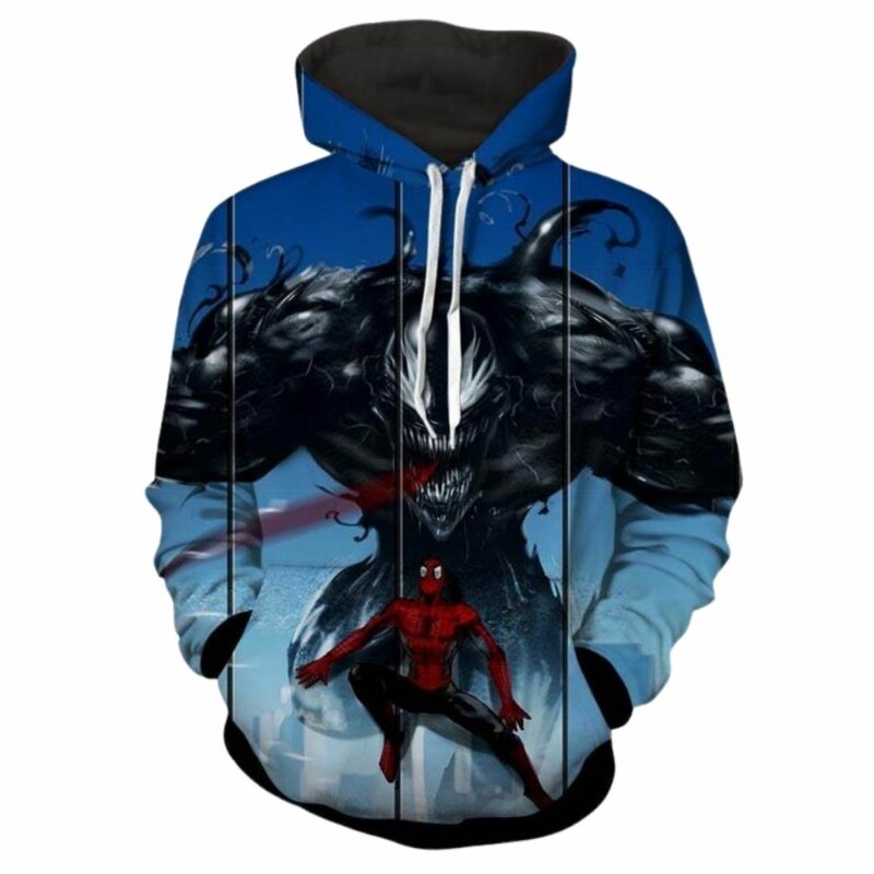 Spiderman venom marvel comic 3d hoodie 1