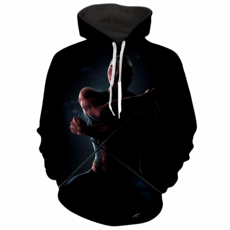 Spiderman web pull dark 3d hoodie 1