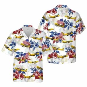 Spirit Airlines Airbus 4th Of July Hawaiian Shirt