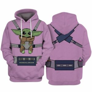 Star Wars Baby Yoda Mando Carrier All Over Print Hoodie