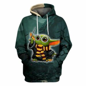 Star Wars Baby Yoda Wizard All Over Print Hoodie