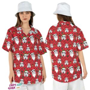Star Wars Santa Stormtrooper Xmas Lights Hawaiian Shirt