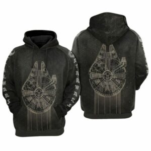 Star Wars Spaceship Black All Over Print Hoodie