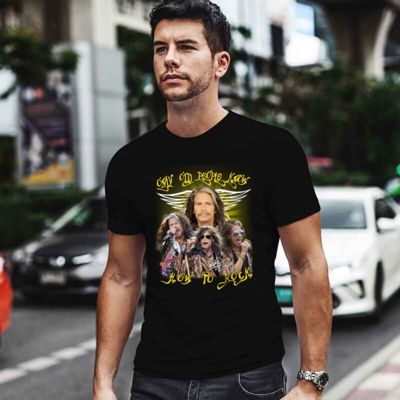 Steven Tyler Only Old People Know How To Rock 4 T Shirt