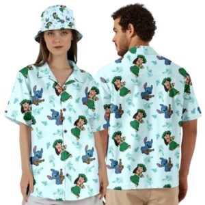 Stitch And Lilo Dance Hawaiian Shirt