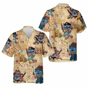Stitch Cruise Pirates Of The Caribbean Lilo And Stitch Hawaiian Shirt