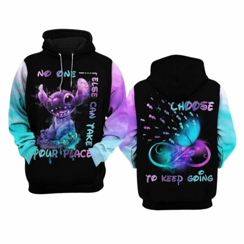 Stitch disney suicide awareness 3d hoodie 1