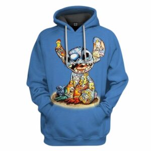 Stitch Friends All Over Print Hoodie