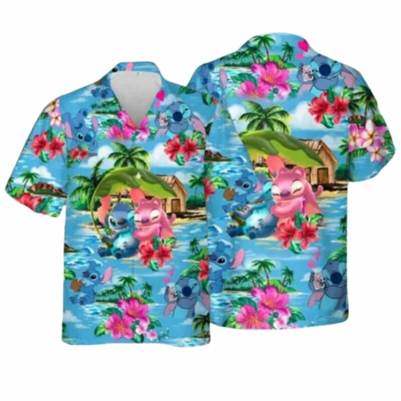 Stitch friends disney tropical hawaiian shirt 1