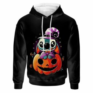 Stitch Halloween All Over Print Hoodie