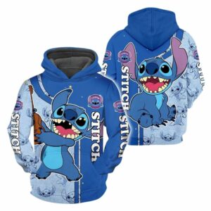 Stitch Hold Guitar Funny All Over Print Hoodie