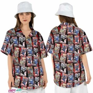 Stitch Horror Characters Hawaiian Halloween Disneyland Hawaiian Shirt