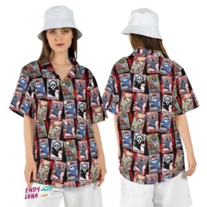 Stitch Horror Characters Hawaiian Halloween Disneyland Hawaiian Shirt