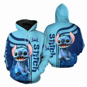 Stitch In My Heart Floral Tropical All Over Print Hoodie