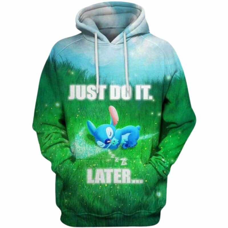 Stitch just do it later 3d hoodie 1