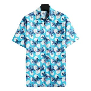 Stitch Leaf Pattern Hawaiian Shirt