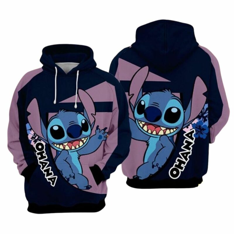 Stitch lovers ohana 3d hoodie 1