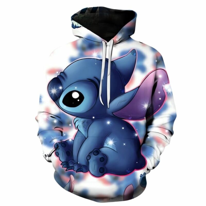 Stitch many star funny 3d hoodie 1