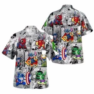 Stitch Marvell Hawaiian Shirt