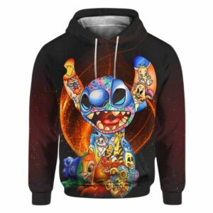 Stitch Paint Inside All Over Print Hoodie