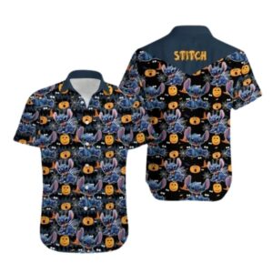 Stitch Pattern Halloween Hawaiian Shirt