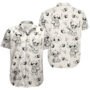 Stitch Play Guitar Beach Vacation Summer Hawaiian Shirt