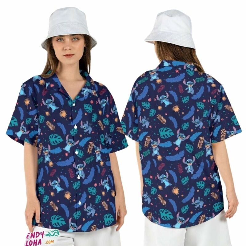 Stitch summer beach tropical lilo and stitch disney hawaiian shirt 1