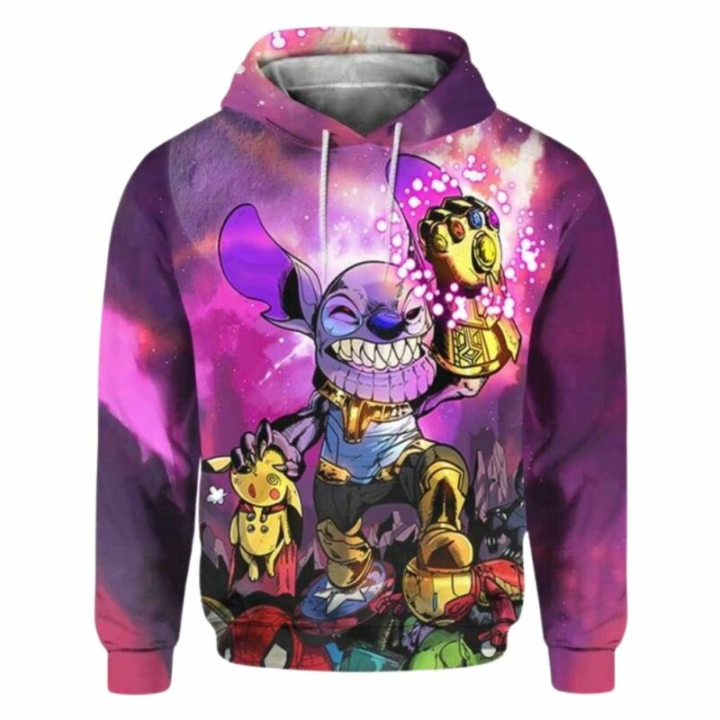 Stitch thanos 3d hoodie 1