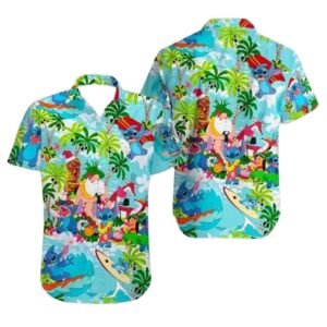 Stitch Tropical Palm Tree Summer Trip Lilo And Stitch Christmas Hawaiian Shirt