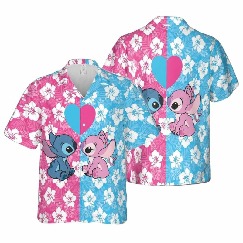 Stitchs heartfelt valentines day hawaiian shirt 1