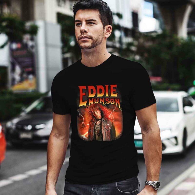Stranger Things 4 Eddie Munson Camiseta Con Retrato Negro 0 T Shirt