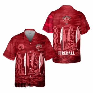 Surfboard Fireball Whisky Tropical Hawaiian Shirt
