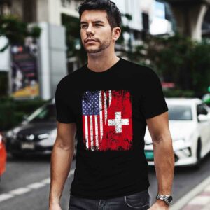 Swiss Roots Half American Flag Switzerlandt 0 T Shirt