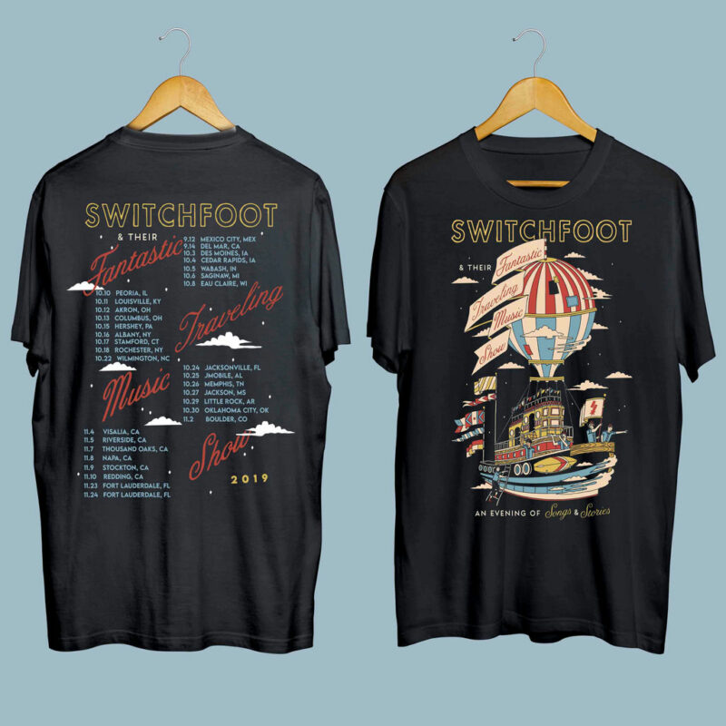 Switchfoot Fantastic Traveling Music Show Tour 2019 Front 4 T Shirt