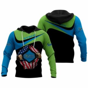 Sysco Blood Inside Me FLag American All Over Print Hoodie