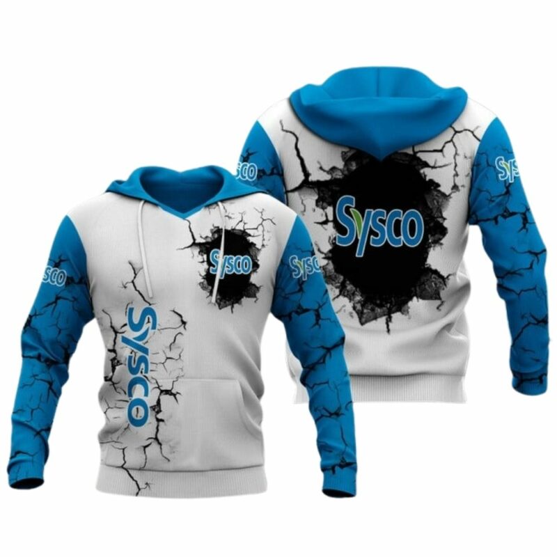 Sysco grunge black and blue 3d hoodie 1