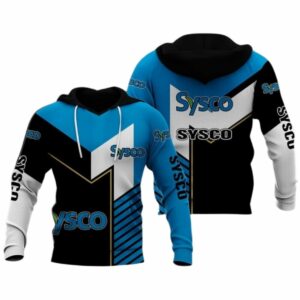 Sysco In My Heart Black Blue And White All Over Print Hoodie