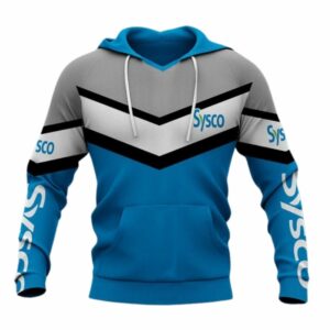 Sysco In My Heart Blue Grey And White All Over Print Hoodie